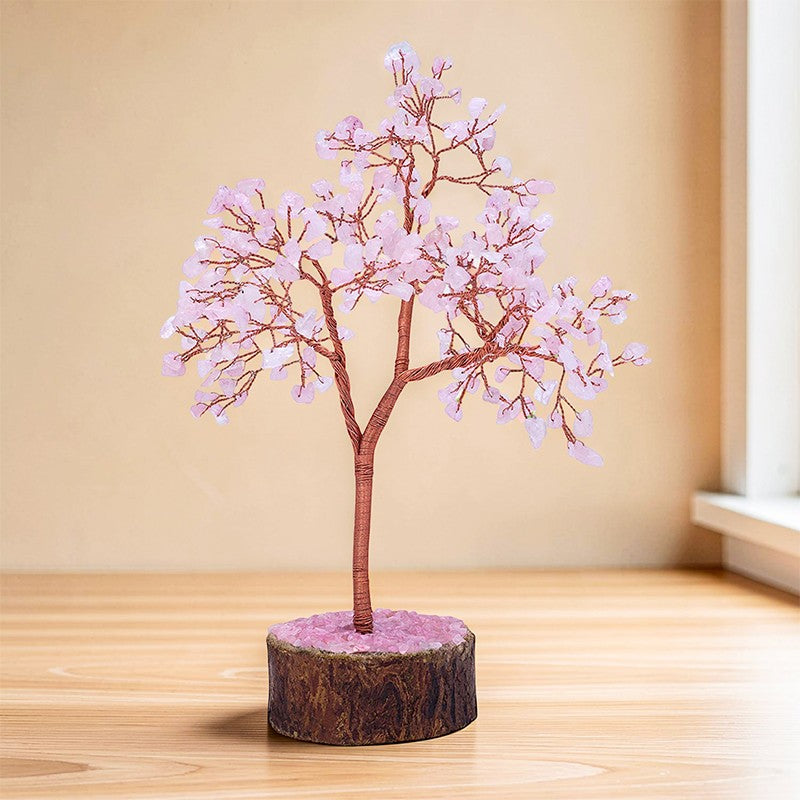 Agate Wish Tree Handcrafted Showpiece - Pink media 6