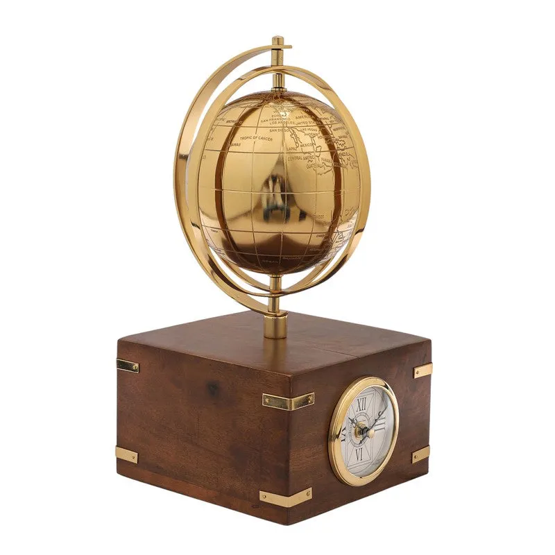 Premium Pedestal Table Clock Gold media 5