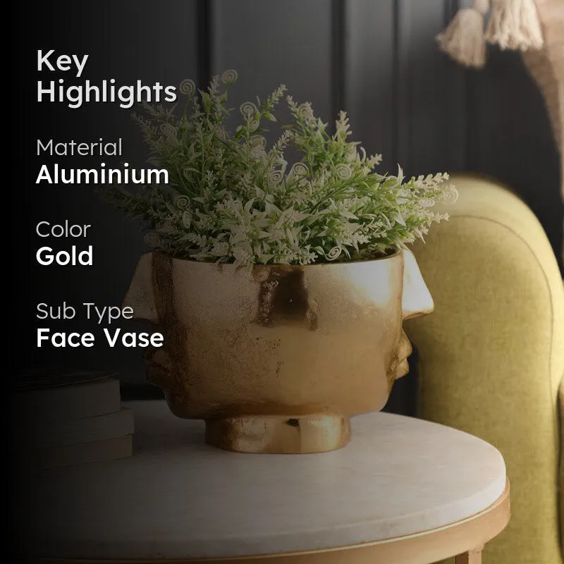 Celine Two Face Vase - Gold media 2