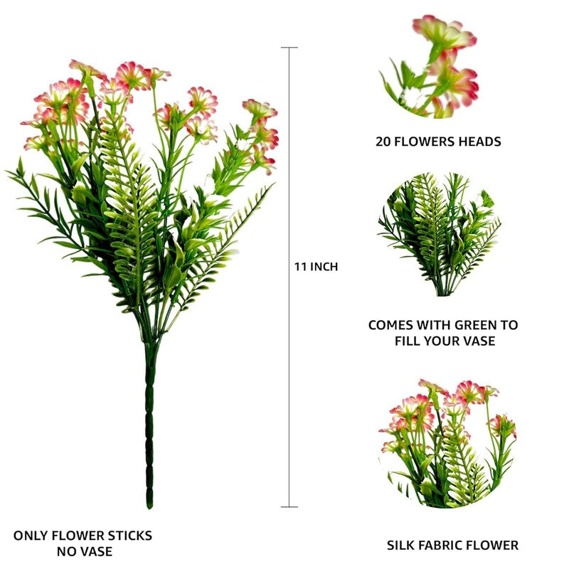 Bit Silk Daisy Artificial Flowers - Pink & Orange media 3