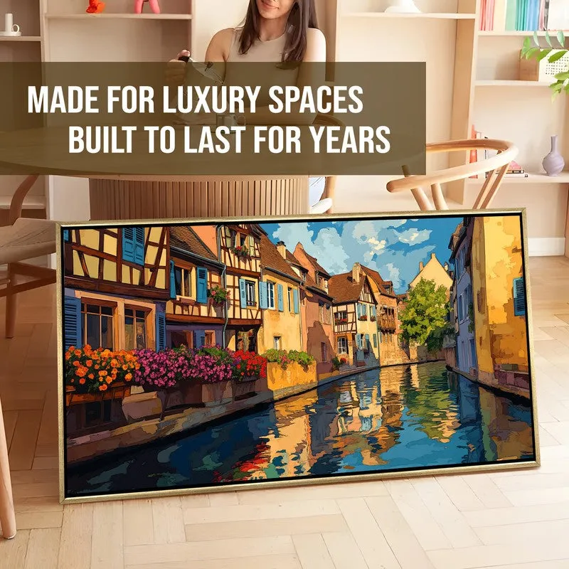 Luminous Waterscape Canvas Wall Painting With Frame media 7