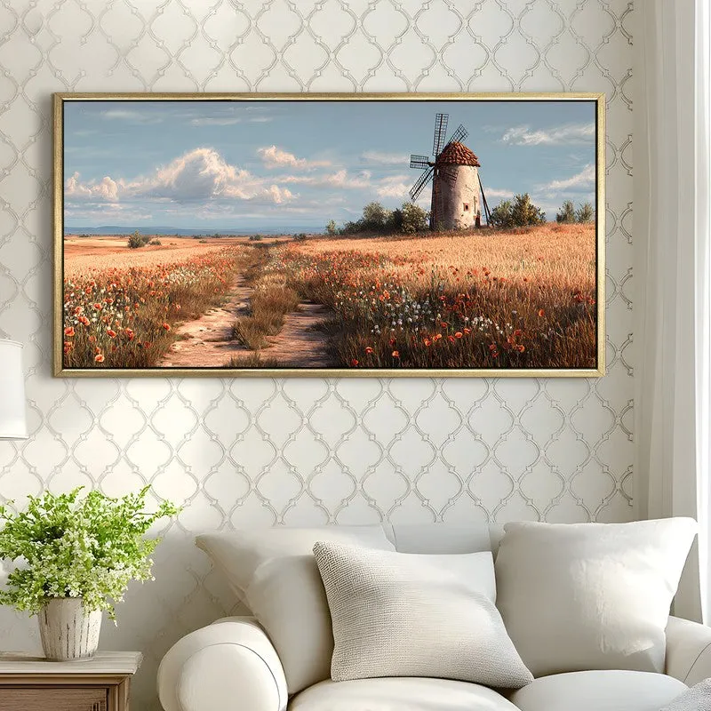 Pastoral Wind Canvas Wall Painting With Frame media 4