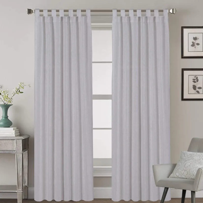 Esme Tab Top Short Width Curtain - Silver media 1