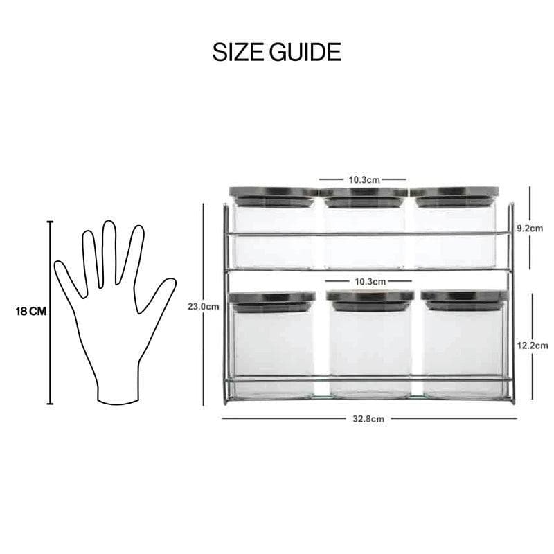 Baffy Storage Jar with Metal Stand - Set of Seven media 5