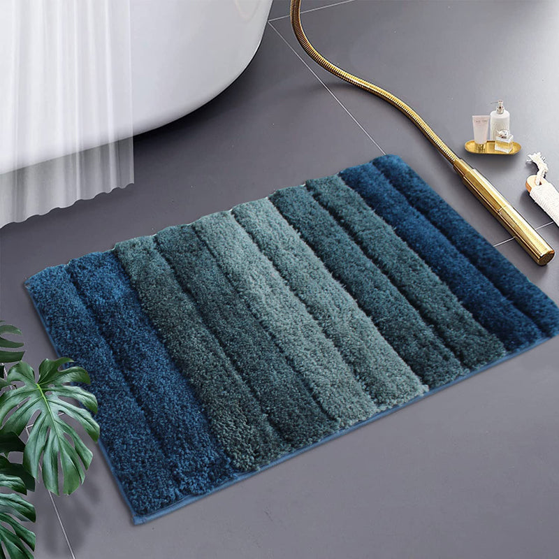 Line Luxe Micro Fiber Bath Mat - Blue, Green media 3
