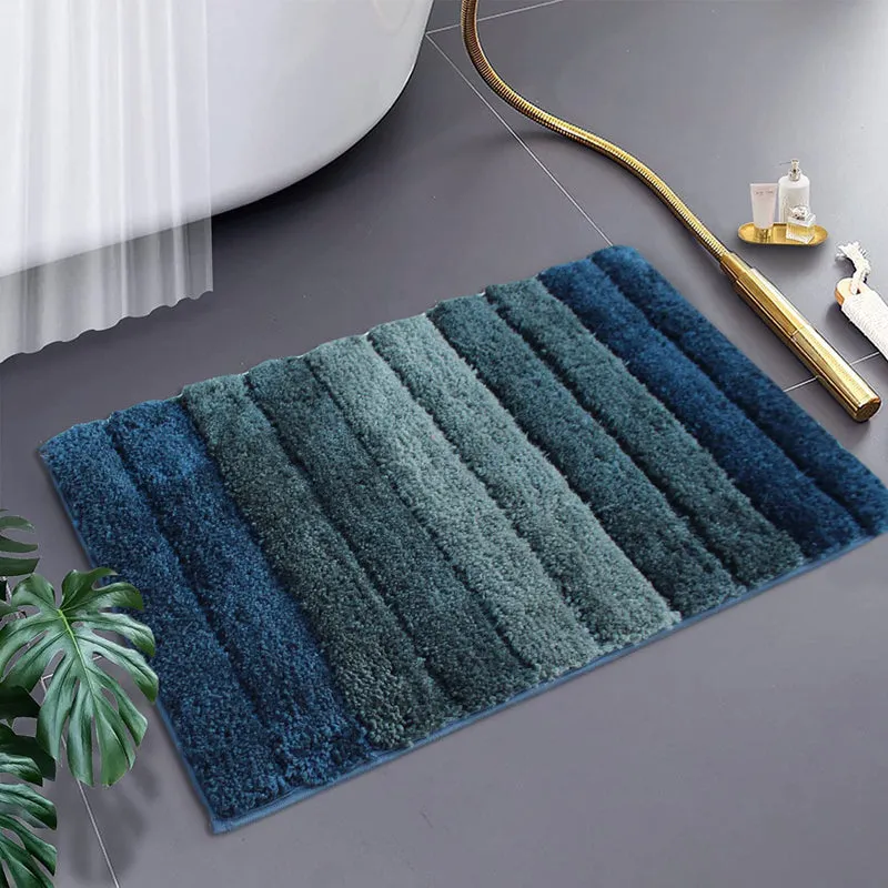 Line Luxe Micro Fiber Bath Mat - Blue, Green media 3