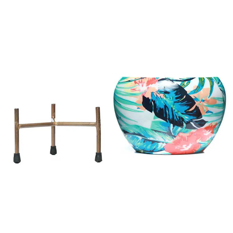 Tropical Tweet Handcrafted Planter With Stand - Four Piece Set media 8