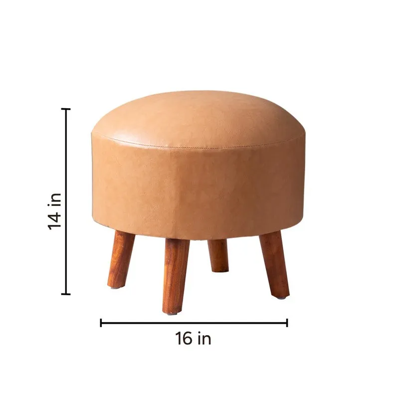 Urban Round Pouf Ottoman (Brown) - Set Of Two media 7