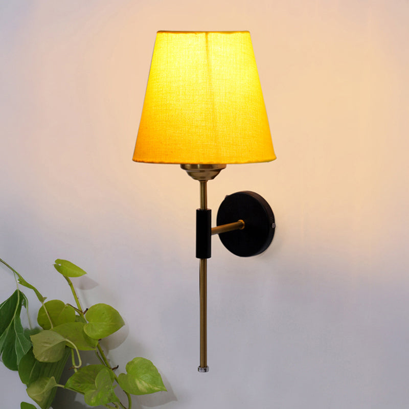 Beryll Steel & Cotton Wall Lamp - Yellow
