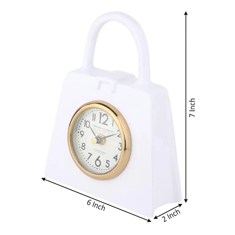Shopping Show Table Clock - White media 4
