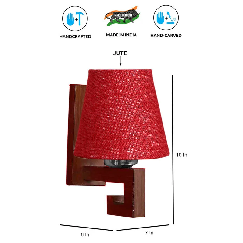 Royal Conical Wooden Wall Lamp media 6