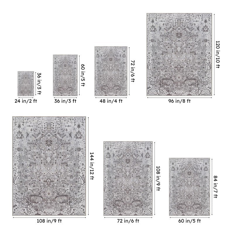 Qamra Ethnic Carpet - Ash media 13