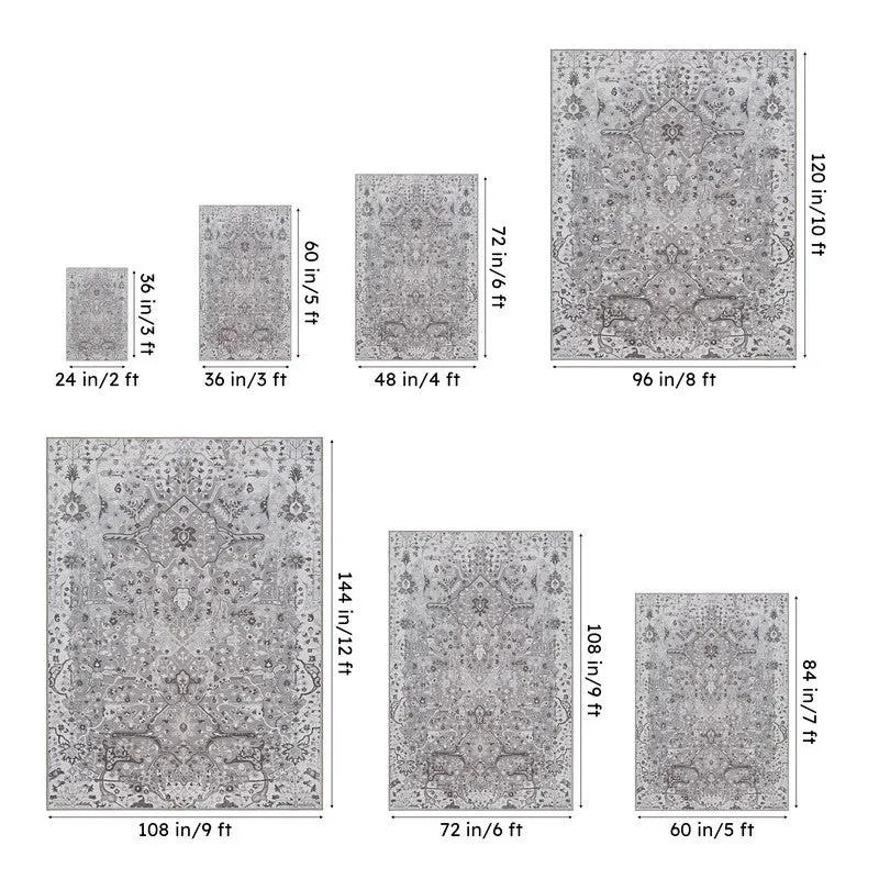 Qamra Ethnic Carpet - Ash media 13