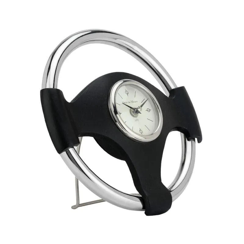 Vintage Steer Metal Table Clock - Silver media 4