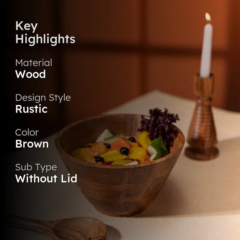 Natural Wood Mixing Bowl - 1325 mL media 2