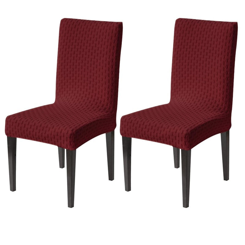 Nexo Neat Fit Chair Cover (Maroon) - Set Of Two media 3