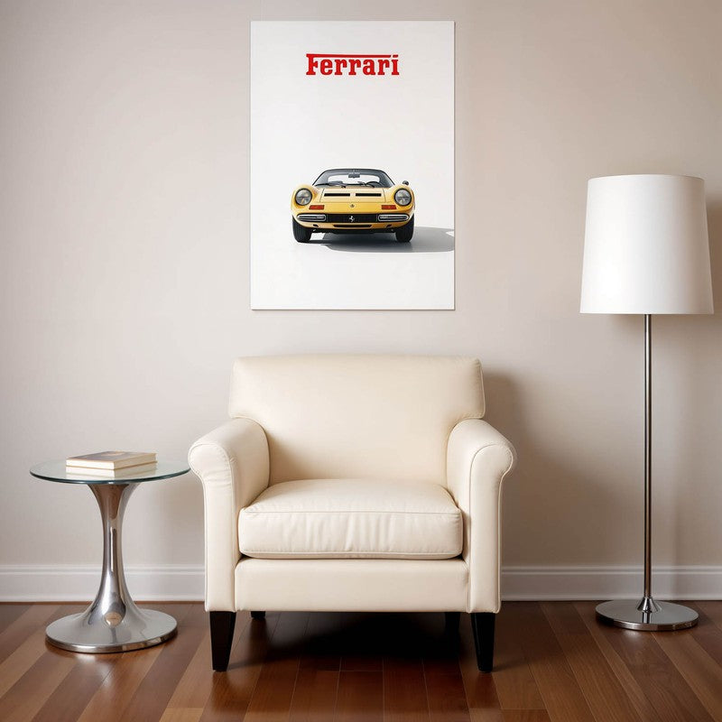 Ferrari Wall Poster - Yellow