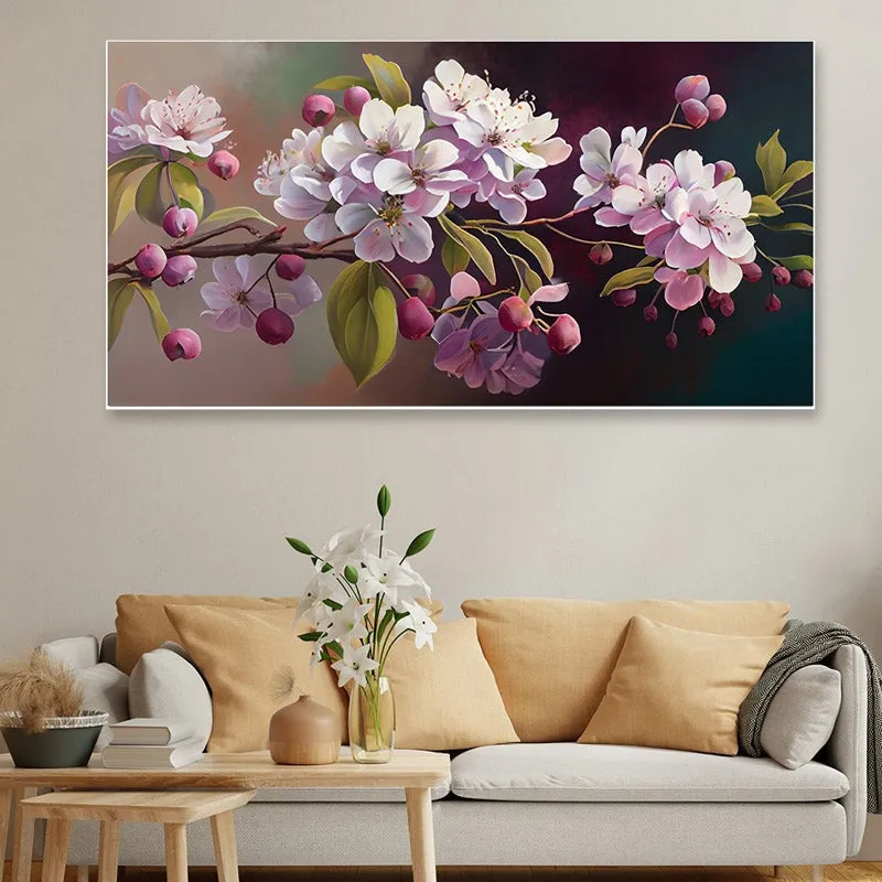 Electra Lavender Floral Wall Painting media 1