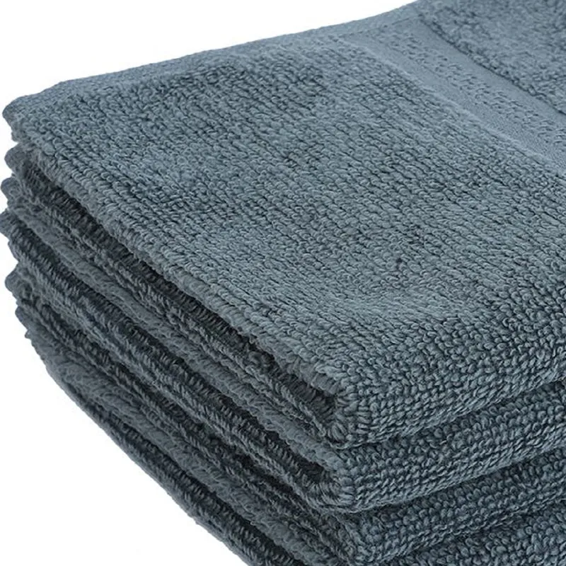 Nuage Cotton Hand & Face Towel (Red, Grey & Blue) - Set Of Twelve media 5