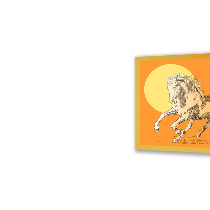 Equine Lines Wall Art with Gold Frame media 4