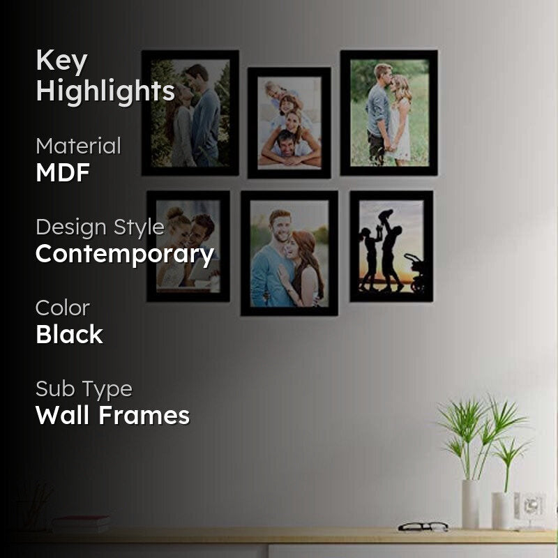 Memories Encased Photo Frame (Black) - Set Of Six media 2
