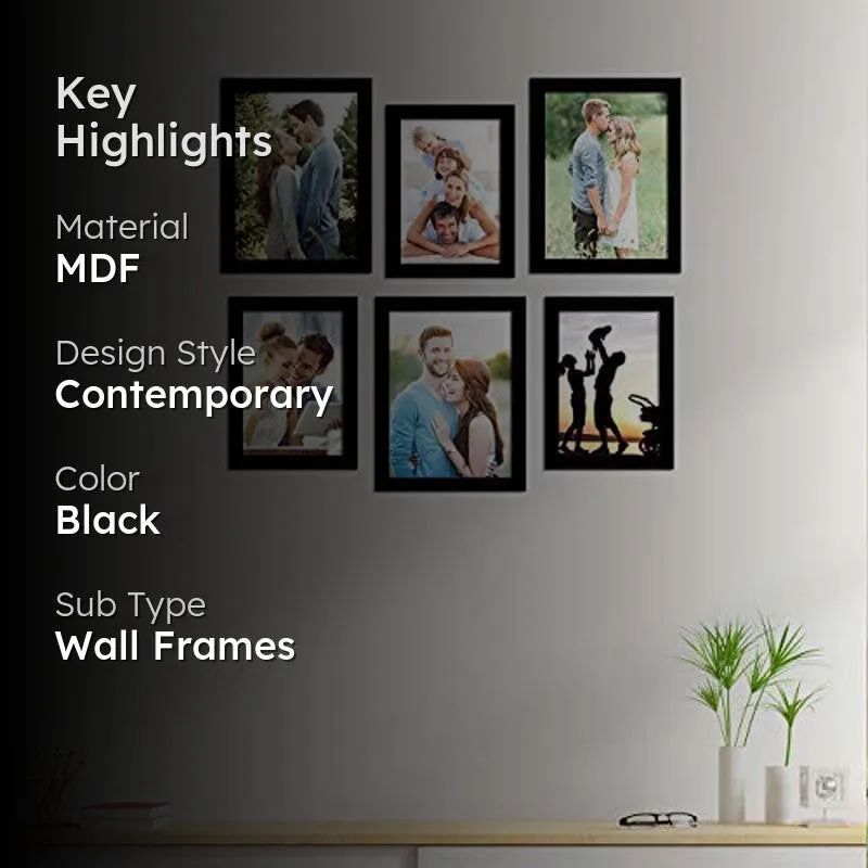 Memories Encased Photo Frame (Black) - Set Of Six media 2
