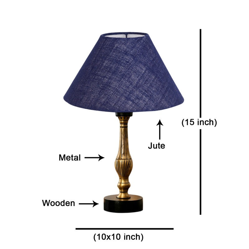Aurelo Relo Wooden Table Lamp - Blue media 8