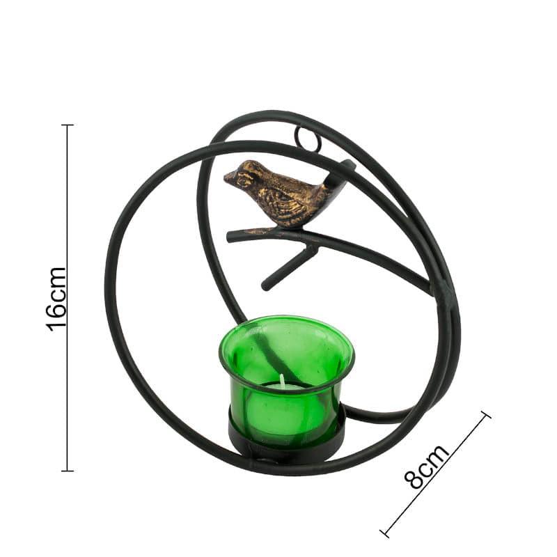 Bird Ring Candle Holder (Green) - Set Of Two media 4