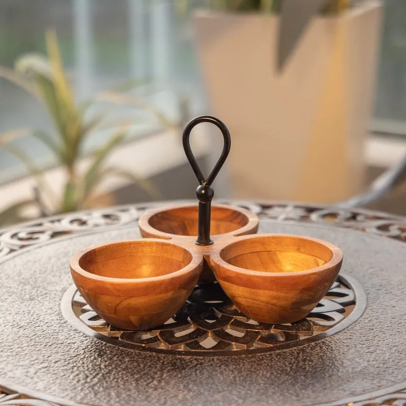 TriServe Wood Serving Bowls - 900 ML media 5