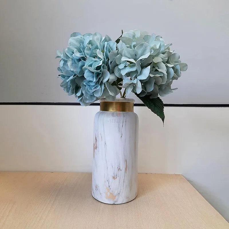 Hydrangia Silk Artificial Flower Stick - Blue media 3