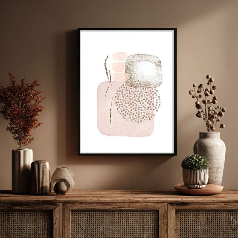 Soft Pink Freckles Framed Canvas Wall Painting media 3