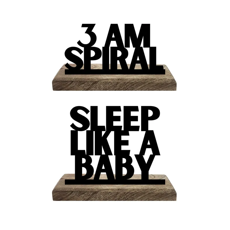 3 AM Spiral Typography Showpiece - Set Of Two media 4