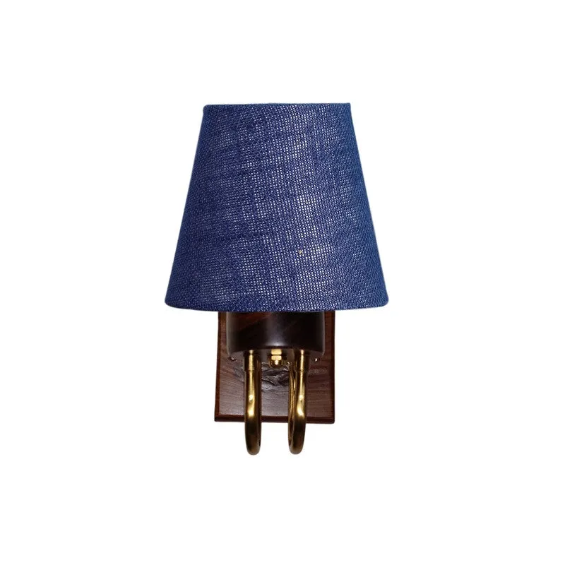 Gilded Arch Decorative Jute Wall Lamp - Blue media 3