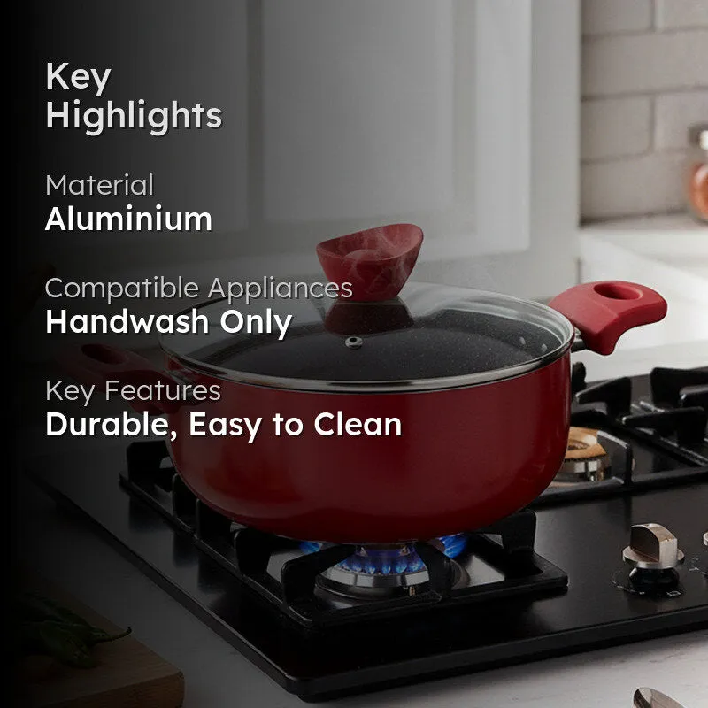 Bergner Aeris Induction Safe Non-Stick Cooking Pot With Lid (18 cm) - Two Piece Set media 2