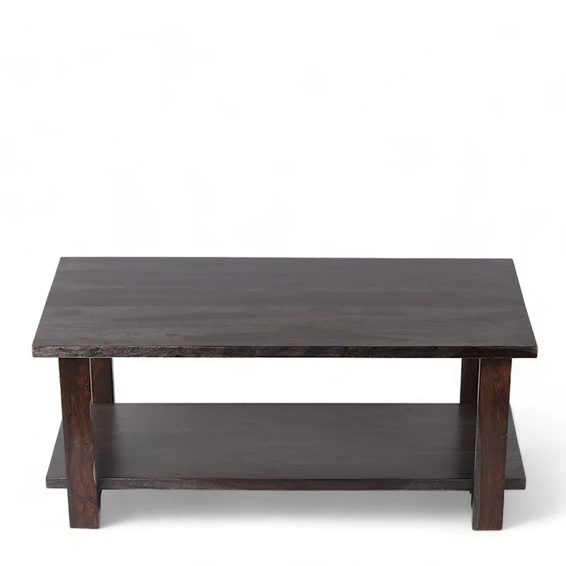 Xynex Sheesham Wooden Center Table - Dark Brown media 4