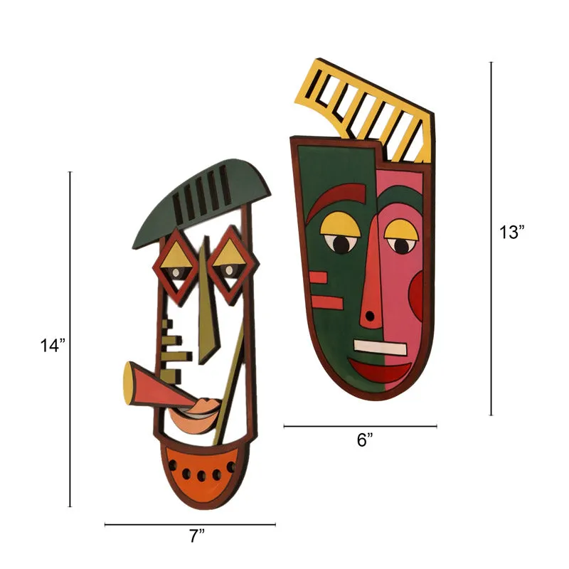 Radha Mask Wooden Wall Accent - Set of Two media 6