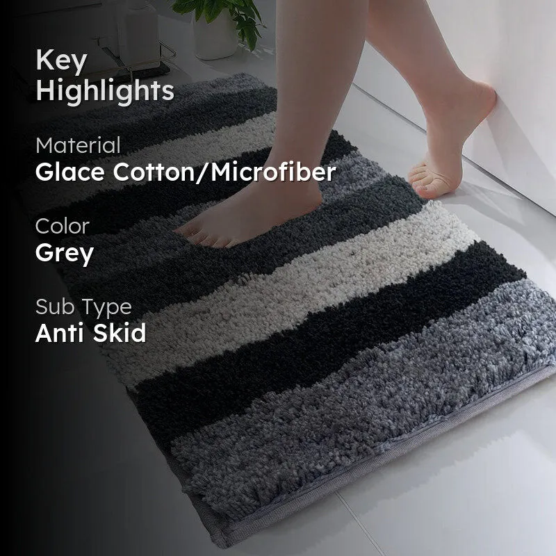 Jericho Luxe Bath Mat - Grey media 2