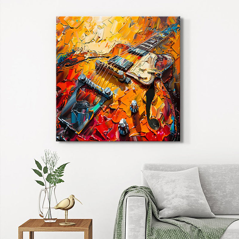 Electric Guitar Abstract Wall Painting