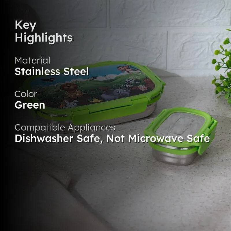 Jungle Holly Green Lunch Box (775/150 mL) - Two Piece Set media 2
