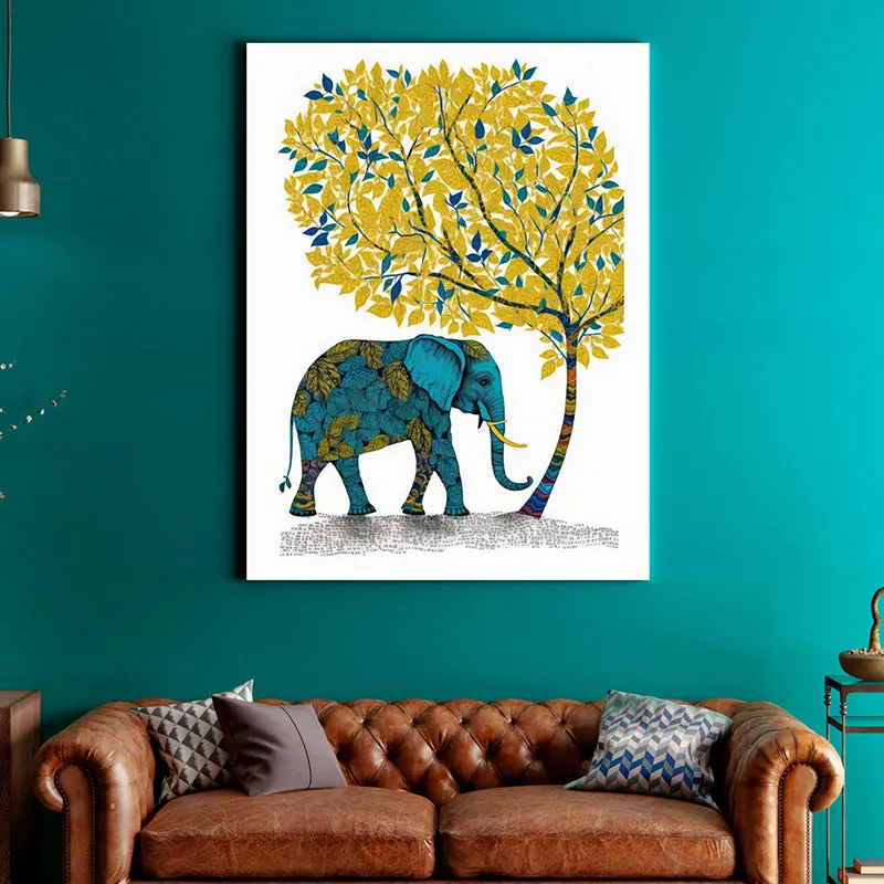 Neela Haathi Canvas Wall Art media 4