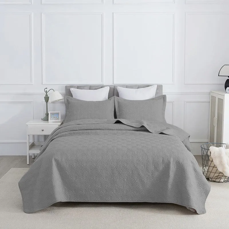 Ash Grey Bed Cover media 1