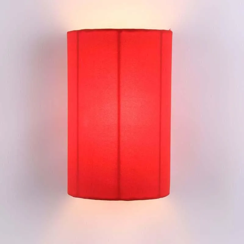 Hemisphere Fabric Wall Lamp - Red media 4