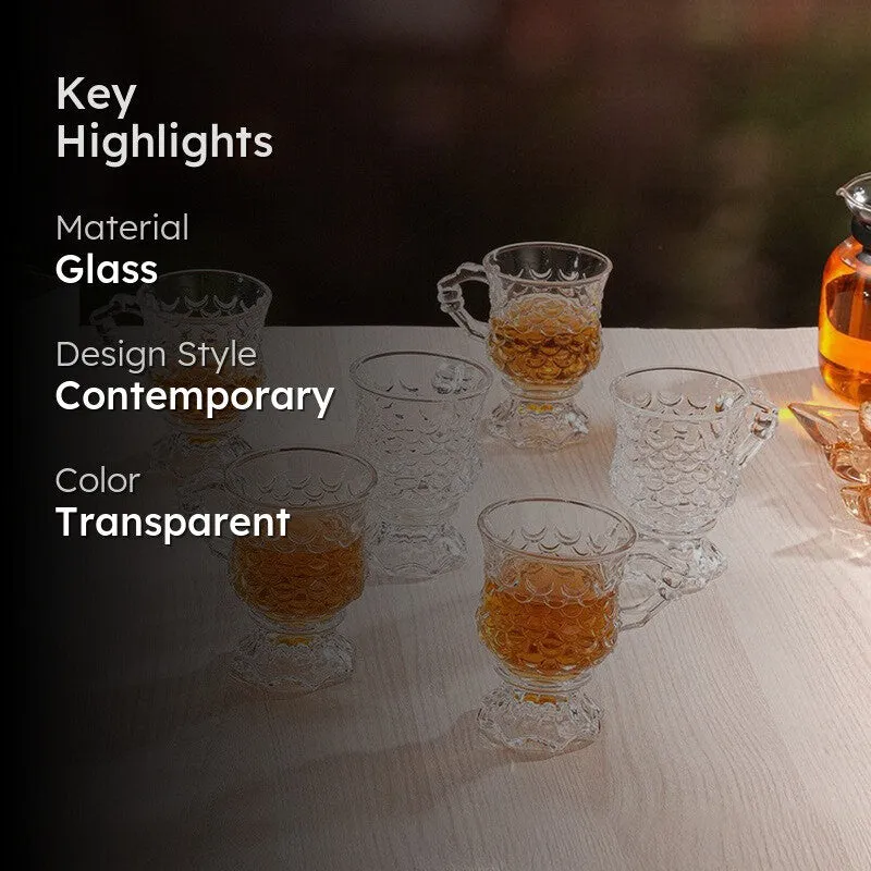 Brivelle Glass Tea Cup (145 mL Each) - Set Of Six media 2
