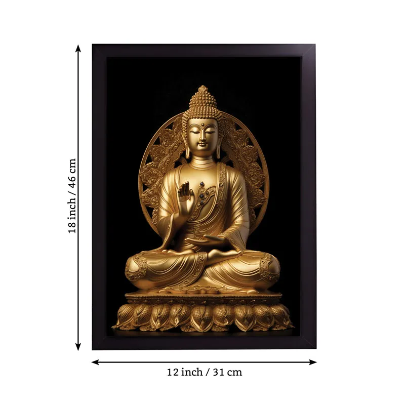 Sacred Contemplation Buddha Wall Painting media 5