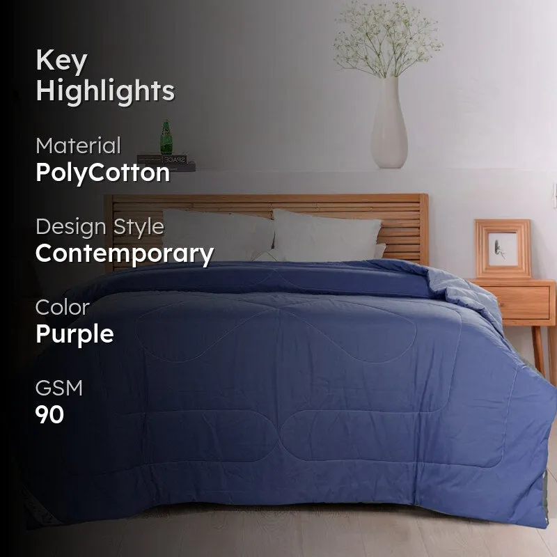 Lush Slumber Reversible Comforter (Purple) 90 GSM media 2