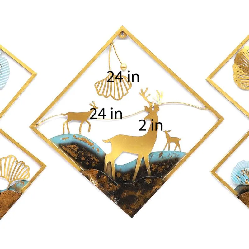 Deer Ethereal Metal Iron Wall Accent - Set Of Three media 5