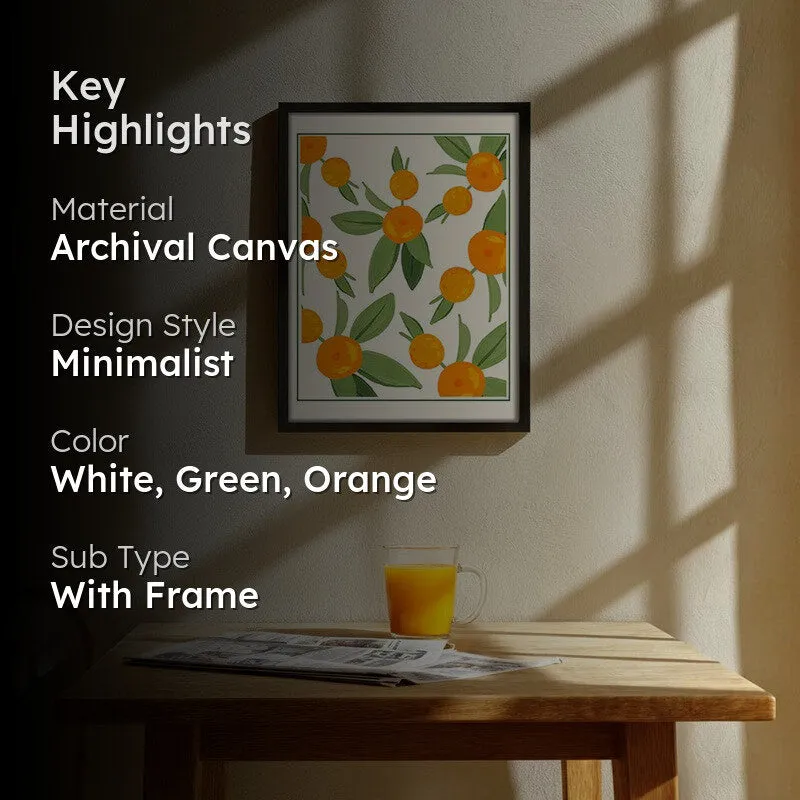 Citrus Aura Archival Canvas Wall Art - Black media 2
