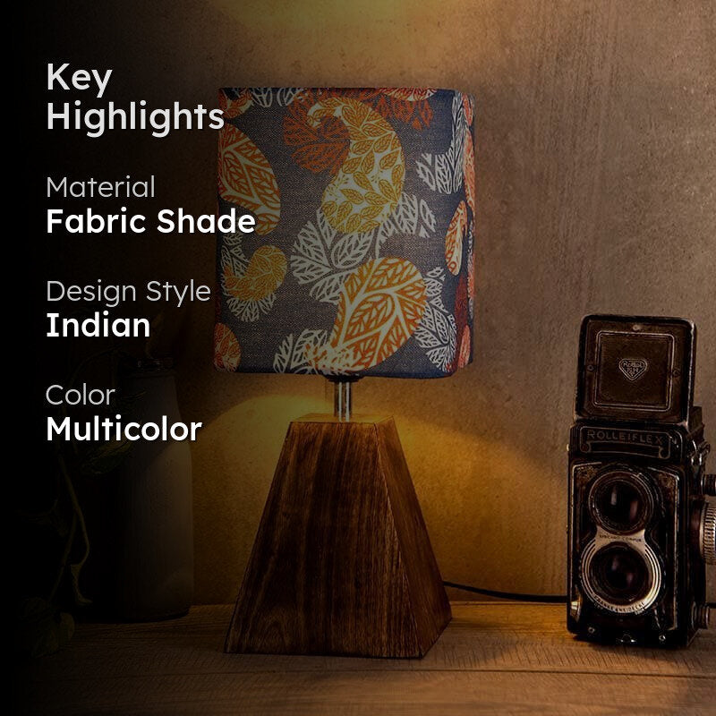 Precious Paisley Fabric Table Lamp - Multicolor media 2