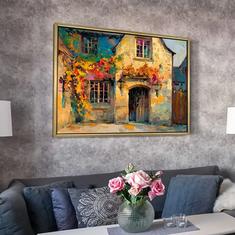 Dappled Memory Canvas Wall Painting With Frame media 6