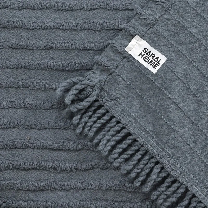 LuxeLayer Cotton Throw - Blue media 4